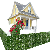 Clôture artificielle en feuilles de lierre, écran de séparation pour la vie privée, haie artificielle et feuilles de lierre artificielles pour la décoration de jardin
