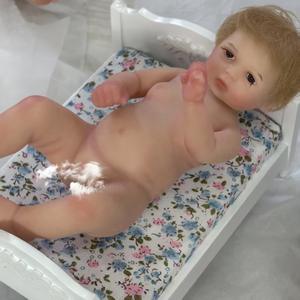 PlayGrown 20CM de silicona suave DIY juguete <span class=keywords><strong>Reborn</strong></span> muñeca jugar <span class=keywords><strong>casa</strong></span> juguete para apretar modelo 8 pulgadas Mini bebé realista infantil - Product Image 4