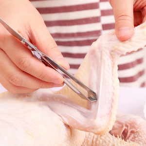Stainless Steel Feather Clip For Duck Chicken <b>Poultry</b> <b>Meat</b> Removal Tool Household Kitchen Use - Product Image 4
