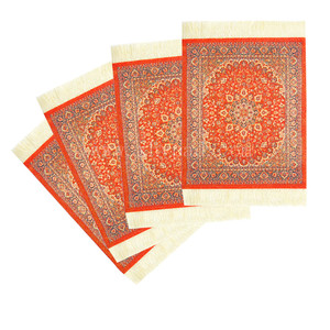 Oriental-Style Arabic Design Eco-Friendly Rubber <strong>Drink</strong> <strong>Coasters</strong> &amp; Tea Cup Rugs Factory Supplied Bulk - Product Image 4