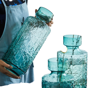 Jarrón de Cristal Soplado a Mano, Estilo Escandinavo, Moderno, Vintage, Ecológico, Diseño Creativo, para Exhibición de Joyería - Product Image 1