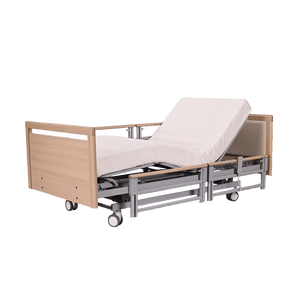 Lit médical en bois <span class=keywords><strong>pour</strong></span> soins à domicile, produits <span class=keywords><strong>de</strong></span> soins aux personnes âgées <span class=keywords><strong>pour</strong></span> maisons <span class=keywords><strong>de</strong></span> retraite, lit IEC 60601, cadre <span class=keywords><strong>de</strong></span> lit moderne réglable - Product Image 2
