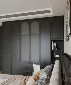 Armoire de chambre à coucher moderne conçoit une armoire de rangement multifonctionnelle - Product Image 1