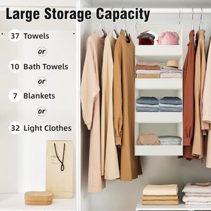ชั้นวางของแขวน 4 ชั้น สำหรับจัดเก็บในตู้เสื้อผ้า ทำจากผ้าไม่ทอ รูปทรงสี่เหลี่ยมผืนผ้า ขนาด 33x15x85 ซม. สำหรับจัดระเบียบห้องนอน - Product Image 4