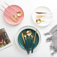 Dingyong OEM/ODM – Ensemble de couverts modernes en acier inoxydable épaissi et coloré, durable, pour la restauration occidentale et la vaisselle portugaise
