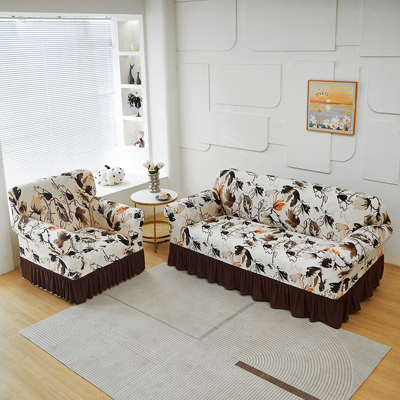 Polyester Sofa Cover Solid Printed Slipcover