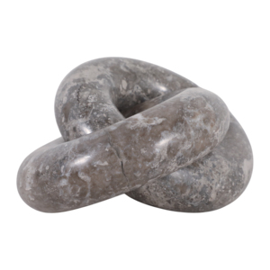 Scultura ad anelli collegati, statuetta ornamentale in marmo per la casa, soggiorno, bagno, ufficio, mensola, tavolino da caffè. - Product Image 2