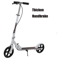 Trottinette électrique pour adulte avec grandes roues, trottinette pliable à deux roues avec frein à main.
