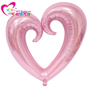 HT <b>Balloon</b> Heart Shaped Foil <b>Balloon</b> 40 Inch Hollow Design Birthday <b>Party</b> Decoration - Product Image 1