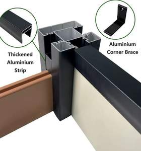 Clôture de jardin en WPC durable TIANCHENG, clôture de jardin pour l'intimité, clôture en WPC, noir <span class=keywords><strong>anthracite</strong></span> - Product Image 6