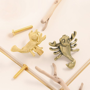 Kleine Scorpion Messing Tür knauf Schlafzimmer Kleider schrank Studie Schublade Messing Knopf - Product Image 4