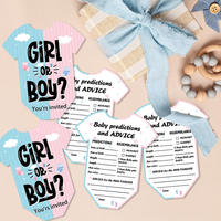 Tarjetas de Predicción de Género para Bebés, Tarjetas de Votación para Fiestas de Revelación de Género, Tarjetas de Votación para Adivinar si es Niño o Niña, Juego de Revelación de Género para Baby Shower