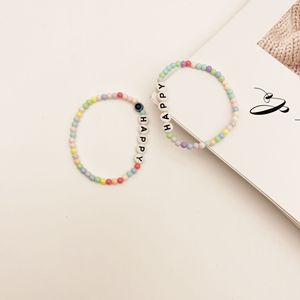 Pulseras de Cuentas para Niños con Patrón de Letras, Estilo Bohemio, Joyería DIY, Colores Aleatorios SL-007 - Product Image 4