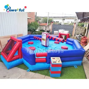 Commercial 6m dia Inflatable Meltdown Game Last Man Standing Inflatable Wipeout Course for sale