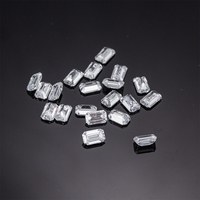 Berlian Buatan Laboratorium Putih 2*3mm~3*5mm, Potongan Emerald, HPHT DEF VS, Melee