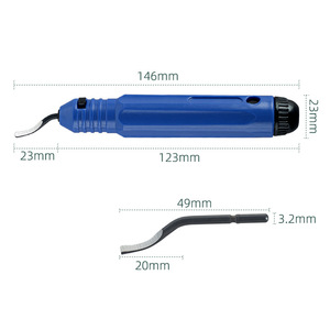 Cuchillo desbarbador manual NB1100 de acero inoxidable con hoja tipo pie de oveja, herramienta industrial para recortar, biselar y eliminar bordes. - Product Image 2