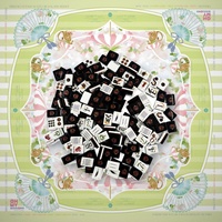 Tuiles de Mahjong Américaines Gothiques Rose Halloween – Jeu de Table sans Tapis de Mahjong pour Fête d'Halloween, Cadeau de Fêtes, Vente en Gros