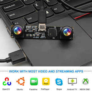 Telecamera USB 3D Stereo VR Sincronizzata 4MP 60fps 3840*1080P UVC Mini Modulo Fotocamera USB a Doppia Lente con Obiettivo Grandangolare 180 Gradi - Product Image 6