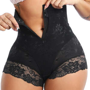 Pantaloncini Modellanti Sexy in Pizzo con Cerniera, Shapewear Contenitivo, Solleva Glutei, Modellatore <span class=keywords><strong>Vita</strong></span> - Product Image 1