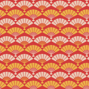 Tissu en coton doux à motif floral géométrique de la série rouge, imprimé numérique personnalisé 2025, pour robes, chemisiers et chemises pour femmes - Product Image 3