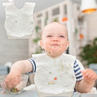Bavoirs pour bébé Bavoirs jetables en papier pour nourrissons Fabricant OEM Tissu non tissé Imprimé Imperméable 100% coton Bavoirs pour bébé Ensemble à nœud papillon