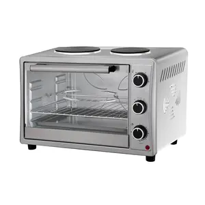 Chuyên Nghiệp 38L Bàn Điện Bánh Lò Quốc Gia Bánh Mì Và Bánh Pizza Nhà Máy Giá Thép Rotisserie Lò Với Bốn Điện