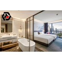 Meuble de chambre à coucher en bois massif sur mesure avec vue panoramique du sol au plafond, qualité supérieure 5 étoiles, fourni directement par le fabricant pour appartement
