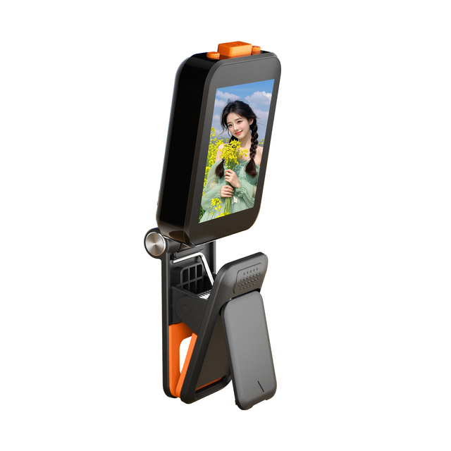 Hot Wireless BT Sound Screen Projection Selfie Stick Clip Selfie Screen Projection Stick Vlog Selfie Phone Monitor