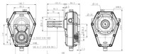 Gearbox Pompa Hidrolik Penggerak PTO KM6001-6A dengan Flensa SAE dan Poros Spline