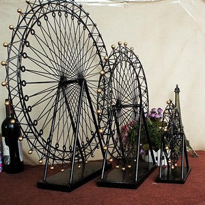Décoration de bureau, de maison ou d'école créative et moderne en forme de grande roue noire en métal avec roulement à billes - Product Image 3