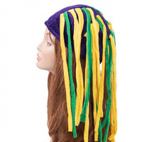 Chapeau Perruque en Peluche Dreadlocks Mardi Gras - 100% Polyester Velours Unisexe Quatre Saisons pour Fêtes