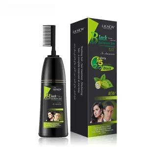 OEM ODM Bulk Hair Color Shampoo Natural Argan Oil Base Henna Hair Dye Comb with Gloves Provided