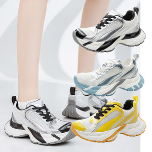 Women Casual <b>Shoes</b> 2026 Summer New Arrivals Toe Lace-Up Thick-Soled Breathable Mesh Dad <b>Shoes</b> <b>Height</b>-<b>Increasing</b> Running <b>Shoes</b> - Product Image 2