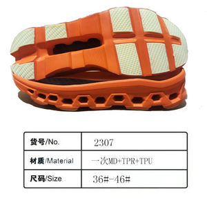 Suelas de Zapatos de TPR y TPU Personalizables Directamente de Fábrica, Ligeras, Antideslizantes, Transpirables y Amortiguadoras - Product Image 2