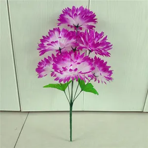 Cheap 7 Heads Silk Funeral <strong>Flower</strong> <strong>Artificial</strong> Chrysanthemum Bouquet <strong>for</strong> <strong>Graves</strong> - Product Image 1