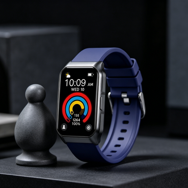 Fitness Wristwatch Featuring  250mAh Battery Heart Rate Blood Oxygen Pressure Monitoring Sport Modes Voice Assistant Smart Watch