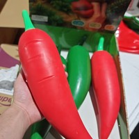 Jouet Squishy Géant Piment Doux en Gros, Jouet Anti-Stress Sensoriel en Forme de Piment Jumbo, Jouet Légume pour Enfants, Cadeau de Fête