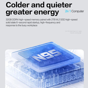 Ordinateur portable 2 en 1 Crelander <span class=keywords><strong>14</strong></span> <span class=keywords><strong>pouces</strong></span>, Intel N95, écran tactile, 16 Go, ordinateur portable fin et portable, tablette <span class=keywords><strong>PC</strong></span>, support pour ordinateur portable, ordinateur portable pour joueurs - Product Image 5