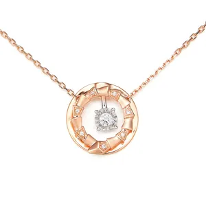 2024 nuevos collares de diamantes oscilantes collar con forma de serpiente de diamante en oro amarillo de 18 quilates Fabricación de collares de moda para mujer