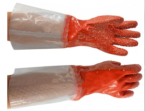 Cina fabbrica di alta qualità a basso prezzo <span class=keywords><strong>guanti</strong></span> rivestiti in PVC con braccio lungo stagno guanto - Product Image 3