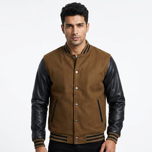 Vestes universitaires pour hommes d'automne, style universitaire, logo personnalisé, manches longues, vestes universitaires vierges, veste de baseball décontractée - Product Image 1