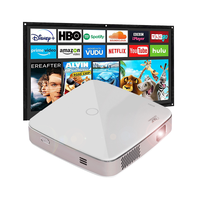 S-60 d'usine Portable Mini Cube DLP Android 13.0 Projecteur 4K Home Cinéma Résolution 2.4G/5G Wi-Fi LED Beamer avec 2G RAM