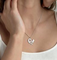 Collier pendentif oiseau Adinkra Sankofa, en acier inoxydable, résistant à l'eau et au ternissement, symbole significatif, bijoux pour femmes