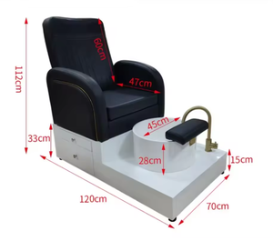 Silla de Pedicura Eléctrica Moderna Negra para Salón de Belleza, Equipo de Lujo para Salón de Uñas 2024, Cuidado de Pies y Manicura - Product Image 3