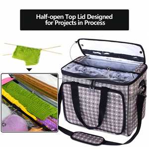 Bolsa Organizadora Grande para Ganchillo, Almacenamiento de Hilos, Porta Proyectos de Tejer, Set de Accesorios para Ganchillo - Product Image 4