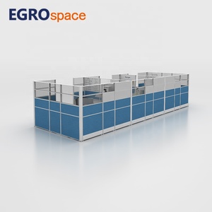 Mesa de melamina EGROspace, escritorio en forma de L, Partición de oficina moderna, estación de trabajo, muebles, cubículo modular - Product Image 4