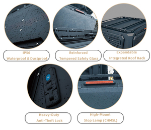 ฝาครอบกระบะรถบรรทุก UTE Canopy Pickup Hardtop อลูมิเนียม คัปเปอร์เชลล์ ขนาด 5 5.5 6 6.5 8 ฟุต สำหรับรถนิสสัน ฟรอนเทียร์ ปี 2022 <span class=keywords><strong>ราคา</strong></span>ดี - Product Image 6