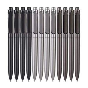 Stylo gel Deli A12 0,5 mm, corps métallique, ouverture par pression, papeterie de bureau et scolaire - Product Image 2