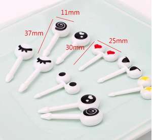 ชุด 10 ชิ้น ที่เสียบผลไม้พลาสติกสำหรับตกแต่งอาหาร อุปกรณ์เสริมเพื่อความปลอดภัยของอาหารสำหรับเปิดเทอม - Product Image 4