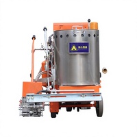 Vente directe usine : Machine de marquage routier thermoplastique haute précision avec cuve de préchauffage et distributeur de billes de verre